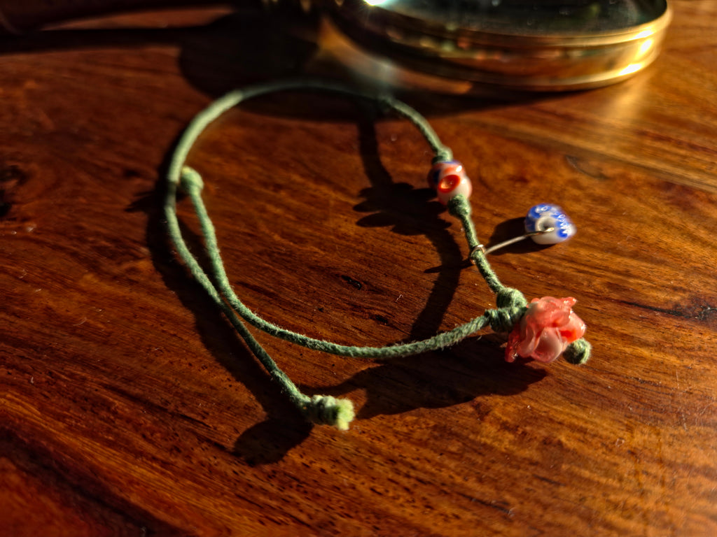 Flower lampwork beads
